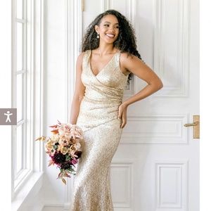 Revelry rose gold sequin dress